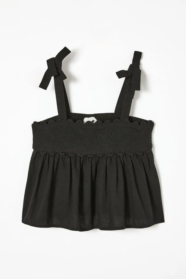 Girls Tops and TShirts Cotton On Havana Sleeveless Top Black