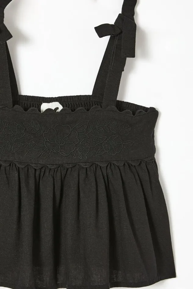 Girls Tops and TShirts Cotton On Havana Sleeveless Top Black