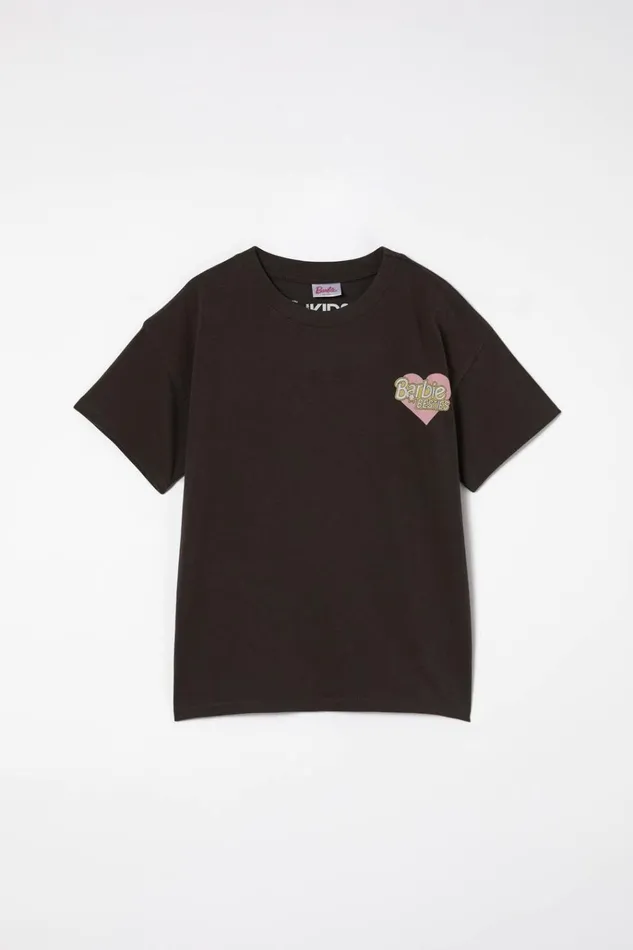 Girls Tops and TShirts Cotton On License Drop Shoulder Short Sleeve Tee Lcn Mat Barbie Bestiesphantom Girls Tops and TShirts Cotton On License Drop Shoulder Short Sleeve Tee Lcn Mat Barbie Bestiesphantom