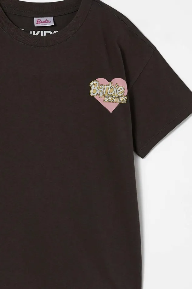Girls Tops and TShirts Cotton On License Drop Shoulder Short Sleeve Tee Lcn Mat Barbie Bestiesphantom Girls Tops and TShirts Cotton On License Drop Shoulder Short Sleeve Tee Lcn Mat Barbie Bestiesphantom