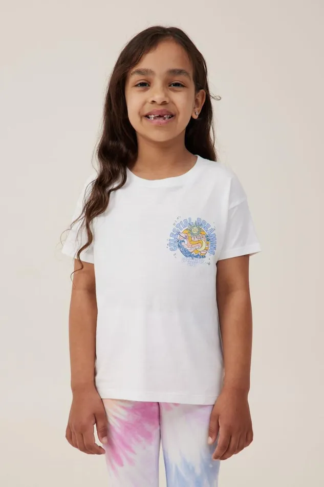 Girls Tops and TShirts Cotton On Poppy Short Sleeve Print Tee Vanillacelestial Dreamer Girls Tops and TShirts Cotton On Poppy Short Sleeve Print Tee Vanillacelestial Dreamer