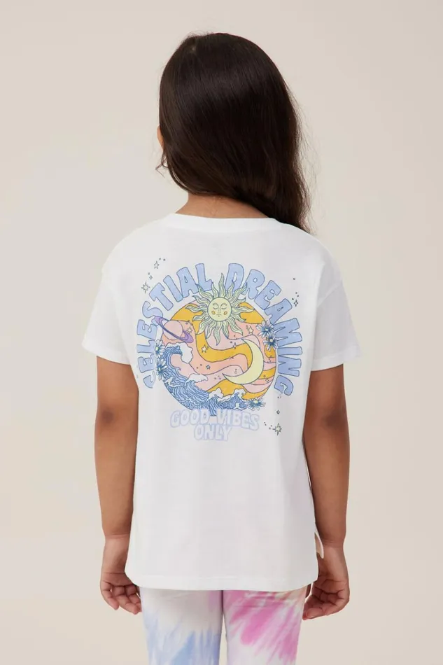 Girls Tops and TShirts Cotton On Poppy Short Sleeve Print Tee Vanillacelestial Dreamer Girls Tops and TShirts Cotton On Poppy Short Sleeve Print Tee Vanillacelestial Dreamer