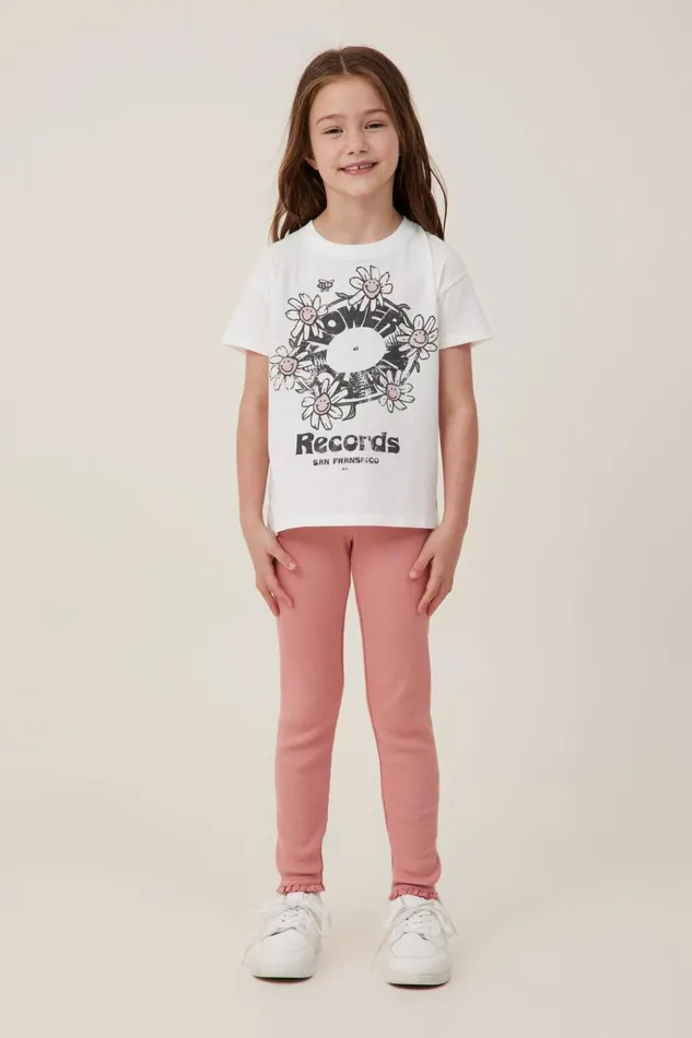 Girls Tops and TShirts Cotton On Poppy Short Sleeve Print Tee Vanillaflower Records Girls Tops and TShirts Cotton On Poppy Short Sleeve Print Tee Vanillaflower Records