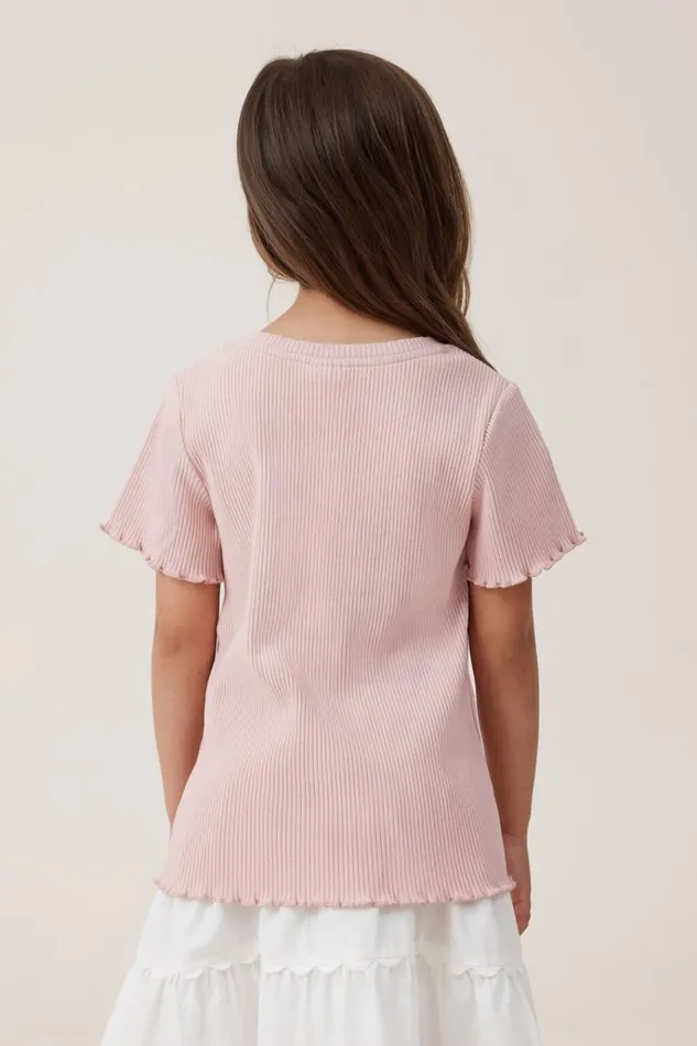 Girls Tops and TShirts Cotton On Raya Rib Baby Tee Zephyrheart Diamontes Girls Tops and TShirts Cotton On Raya Rib Baby Tee Zephyrheart Diamontes