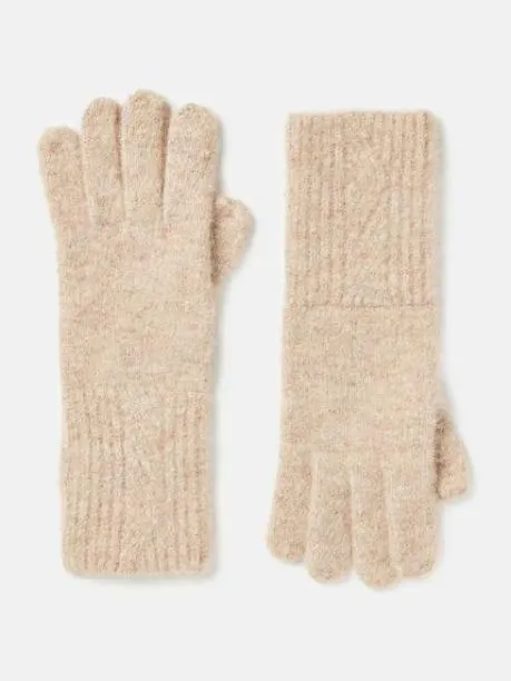 Gloves Women Joules Camel Knitted Gloves