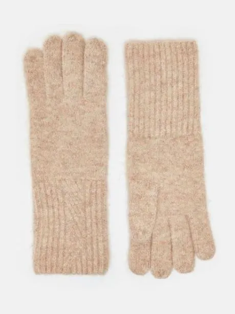 Gloves Women Joules Camel Knitted Gloves