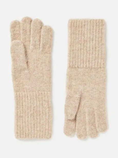 Gloves Women Joules Camel Knitted Gloves