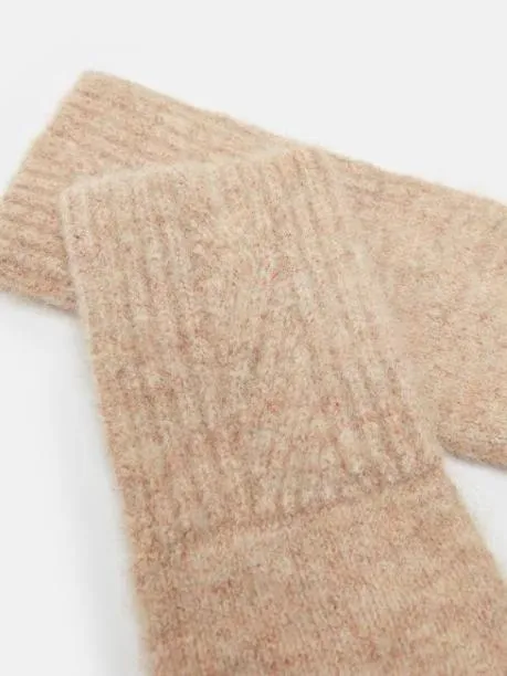 Gloves Women Joules Camel Knitted Gloves