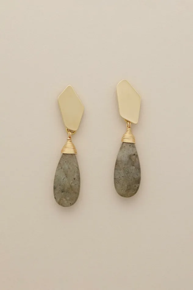 Gold Jade Drop Earrings Gold Women Lucky Brand Jewelry