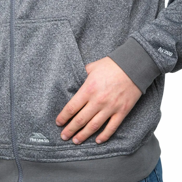 Goodman Fleece Hoodie Smoke Marl Men Trespass Fleeces