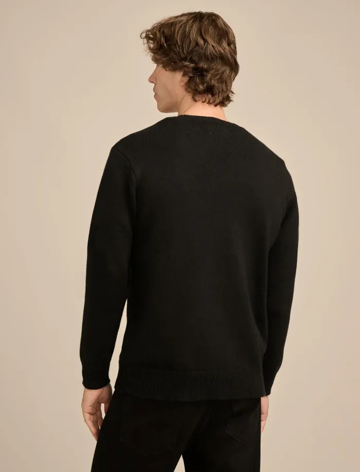 Grateful Dead Dancing Bear Crew Neck Sweater Black Combo Men Lucky Brand Sweaters