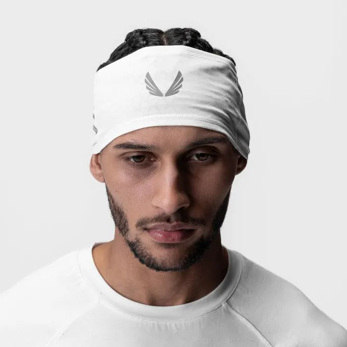 Hats and Headwear Men ASRV ASRV X Outlast Phase Change Headband White 034reflective Wings034