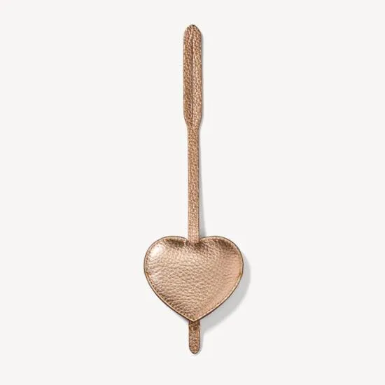 Heart Mirror Handbag Charm Champagne Pebble Women Aspinal Of London Key Rings