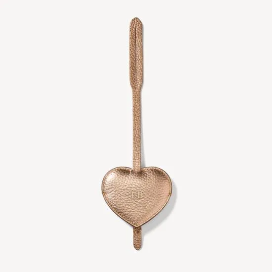 Heart Mirror Handbag Charm Champagne Pebble Women Aspinal Of London Key Rings