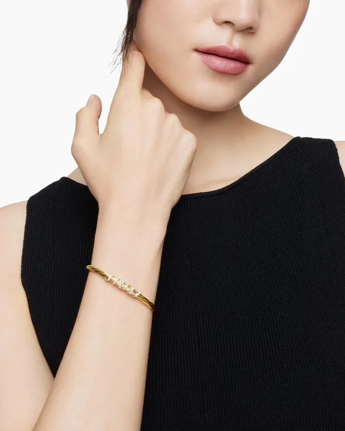 Helena Center Station Bracelet In 18K Yellow Gold With Diamonds 4mm Women David Yurman Cuff Helena Center Station Bracelet In 18K Yellow Gold With Diamonds 4mm Women David Yurman Cuff