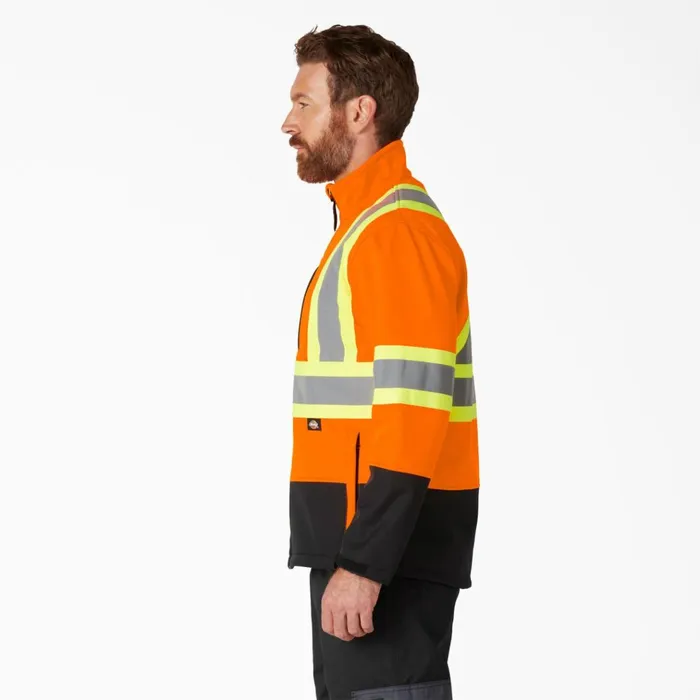 Hi Vis Safety Softshell Jacket ANSI Orange Ansi Orange ao Men Dickies Hi Vis Hi Vis Safety Softshell Jacket ANSI Orange Ansi Orange ao Men Dickies Hi Vis