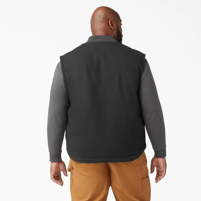 High Pile Fleece Lined Duck Vest Rinsed Black Rinsed Black rbk Men Dickies Vests High Pile Fleece Lined Duck Vest Rinsed Black Rinsed Black rbk Men Dickies Vests
