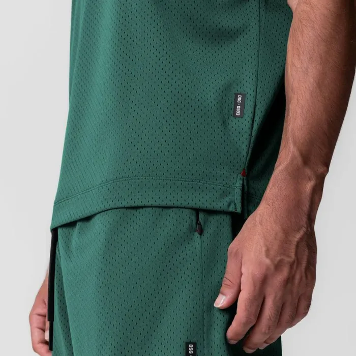 Hoodies and Sweatshirts Men ASRV Reversible 2in1 Cutoff Hoodie Forest Green
