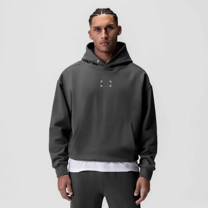 Hoodies and Sweatshirts Men ASRV TechTerry Hoodie Space Grey 034space Bracket034