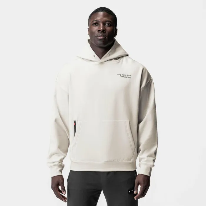 Hoodies and Sweatshirts Men ASRV TechTerry Zip Pocket Hoodie Stone 034brush Wingsasrv034
