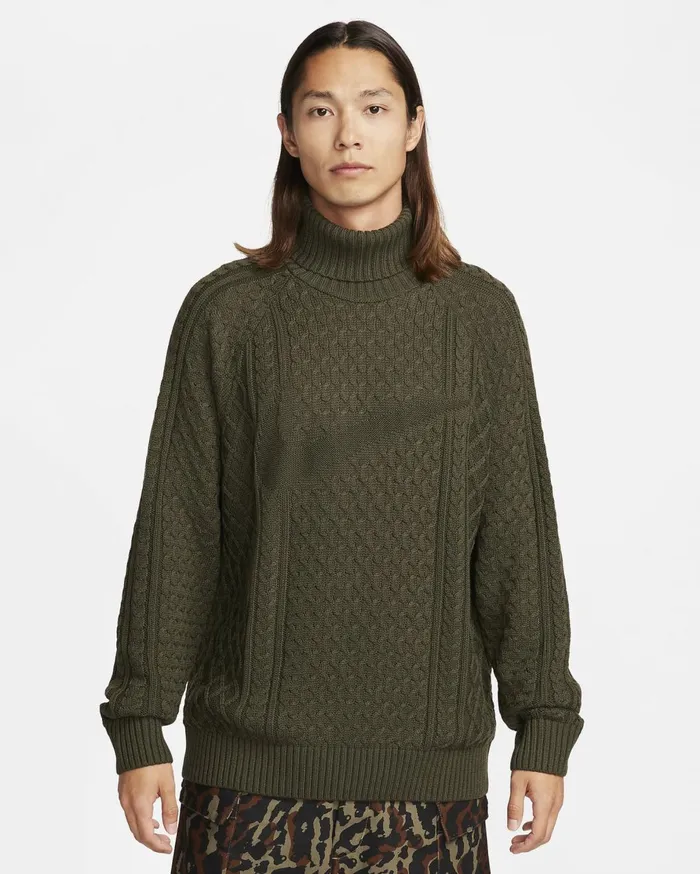 Hoodies And Sweatshirts Men Nike Life Cargo Khaki