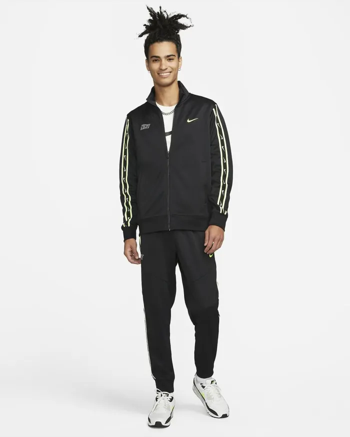 Hoodies And Sweatshirts Men Nike Sportswear Repeat Blackblackvolt