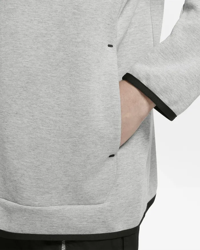 Hoodies And Sweatshirts Men Nike Sportswear Tech Fleece Dark Grey Heatherblack