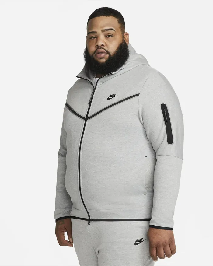 Hoodies And Sweatshirts Men Nike Sportswear Tech Fleece Dark Grey Heatherblack
