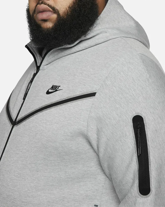 Hoodies And Sweatshirts Men Nike Sportswear Tech Fleece Dark Grey Heatherblack