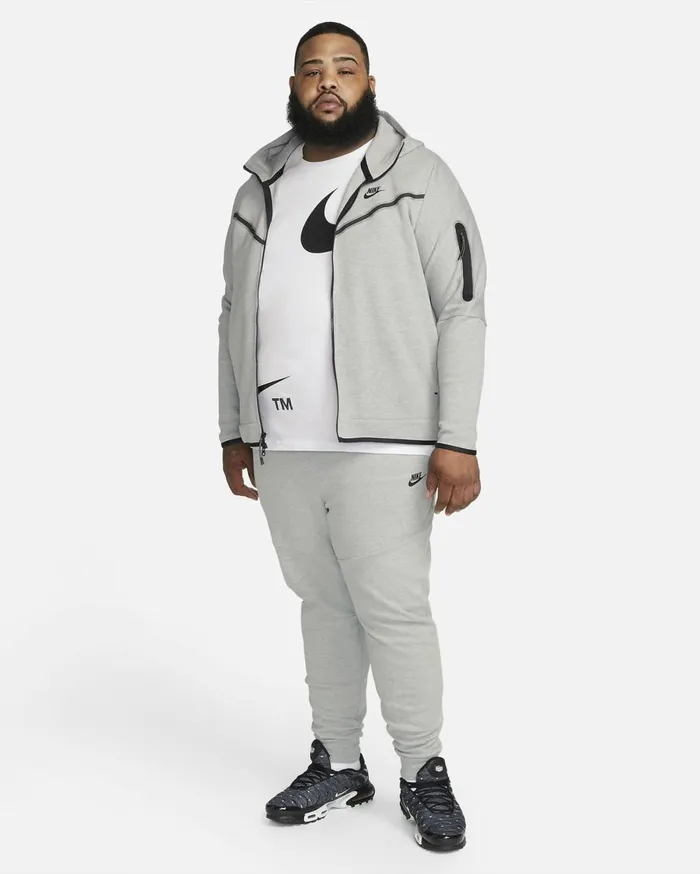 Hoodies And Sweatshirts Men Nike Sportswear Tech Fleece Dark Grey Heatherblack