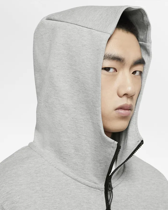 Hoodies And Sweatshirts Men Nike Sportswear Tech Fleece Dark Grey Heatherblack