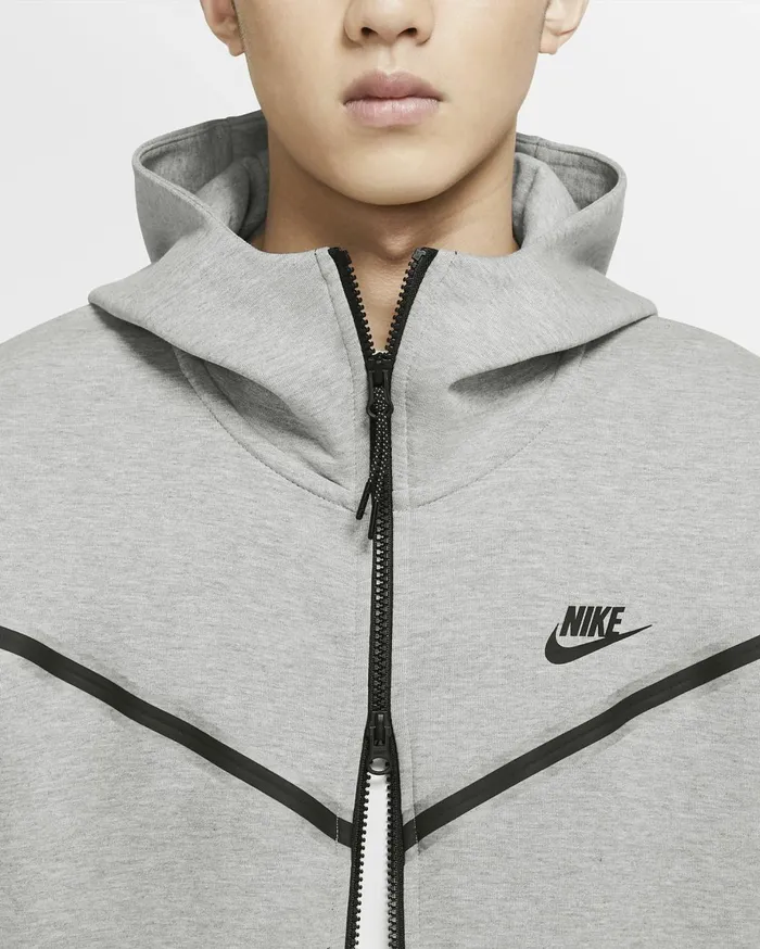 Hoodies And Sweatshirts Men Nike Sportswear Tech Fleece Dark Grey Heatherblack