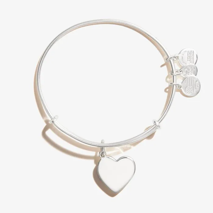 Iconic Women Alex And Ani Heart Charm Bangle Silver