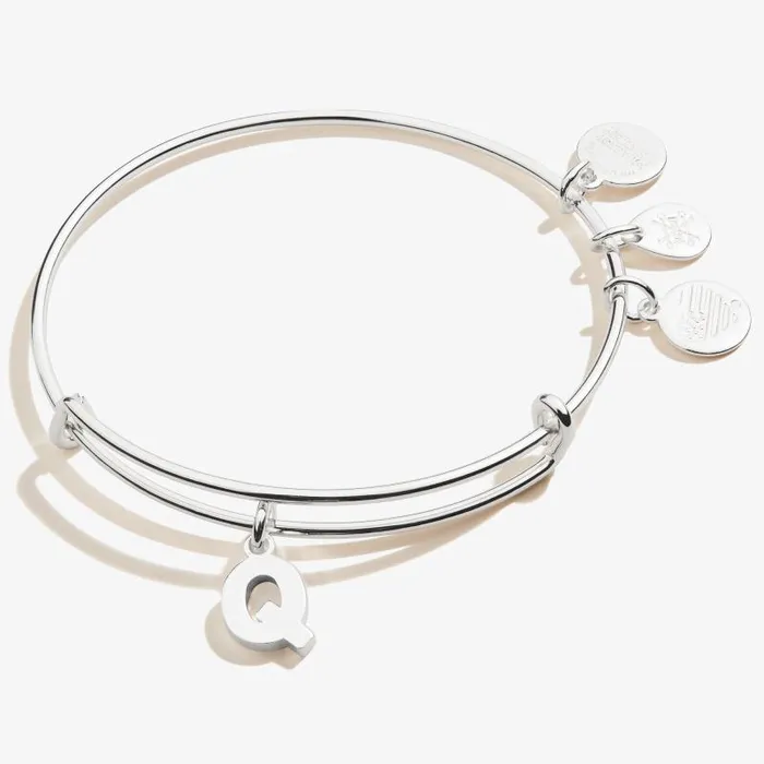 Iconic Women Alex And Ani Initial Q Charm Bangle Silver