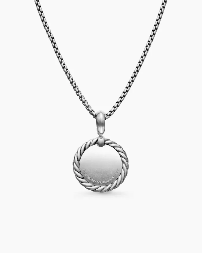 Initial Charm Necklace In Sterling Silver With Diamond A Women David Yurman Pendant Initial Charm Necklace In Sterling Silver With Diamond A Women David Yurman Pendant