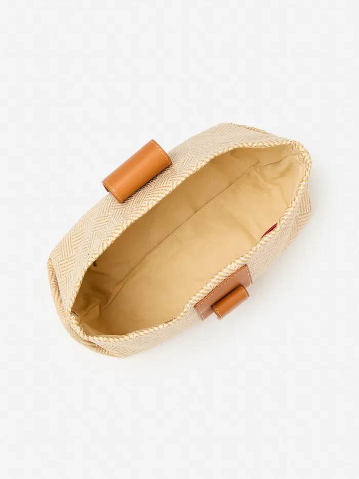 JMclaughlin Gail Grasscloth Clutch Natural Women Handbags