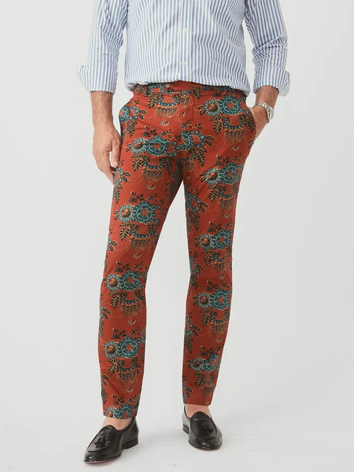 JMclaughlin Lukas Pants In Vintage Bouquet Redmulti Men Pants