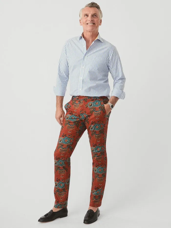 JMclaughlin Lukas Pants In Vintage Bouquet Redmulti Men Pants