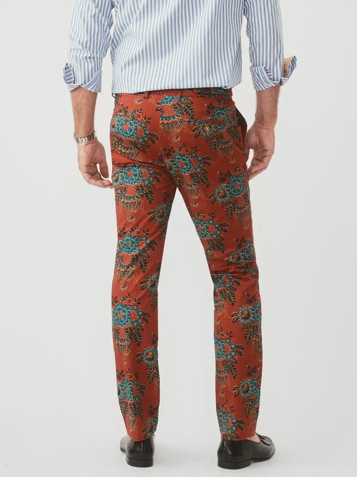 JMclaughlin Lukas Pants In Vintage Bouquet Redmulti Men Pants