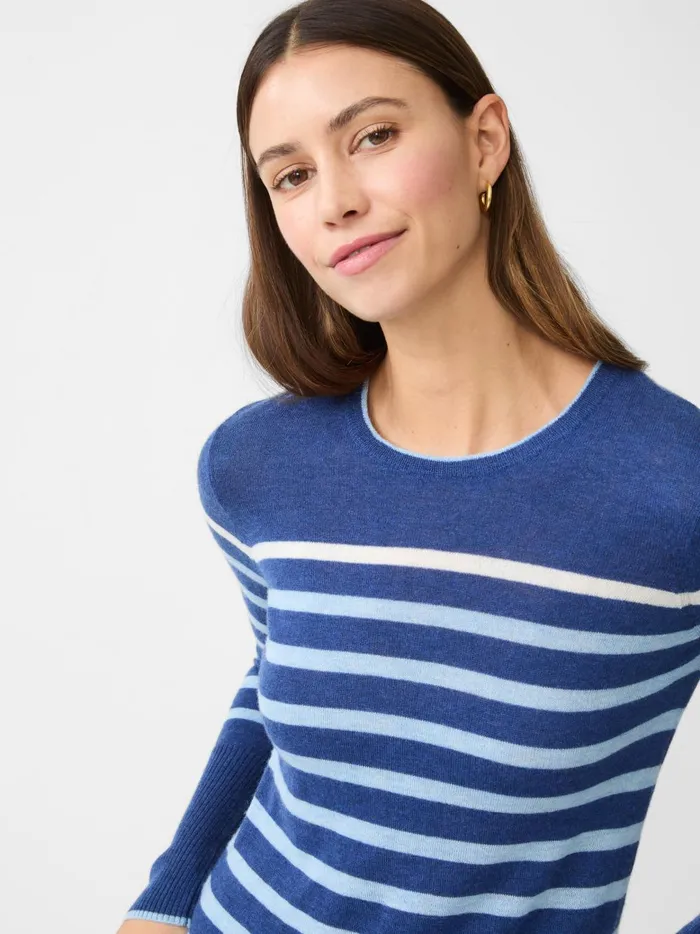 JMclaughlin Poet Cashmere Sweater In Stripe Navymulti Women Sweaters JMclaughlin Poet Cashmere Sweater In Stripe Navymulti Women Sweaters