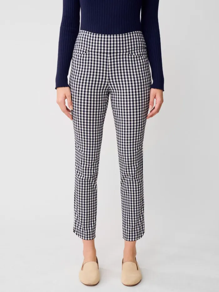 JMclaughlin Romilly Pants In Gingham Navywhite Women Pants