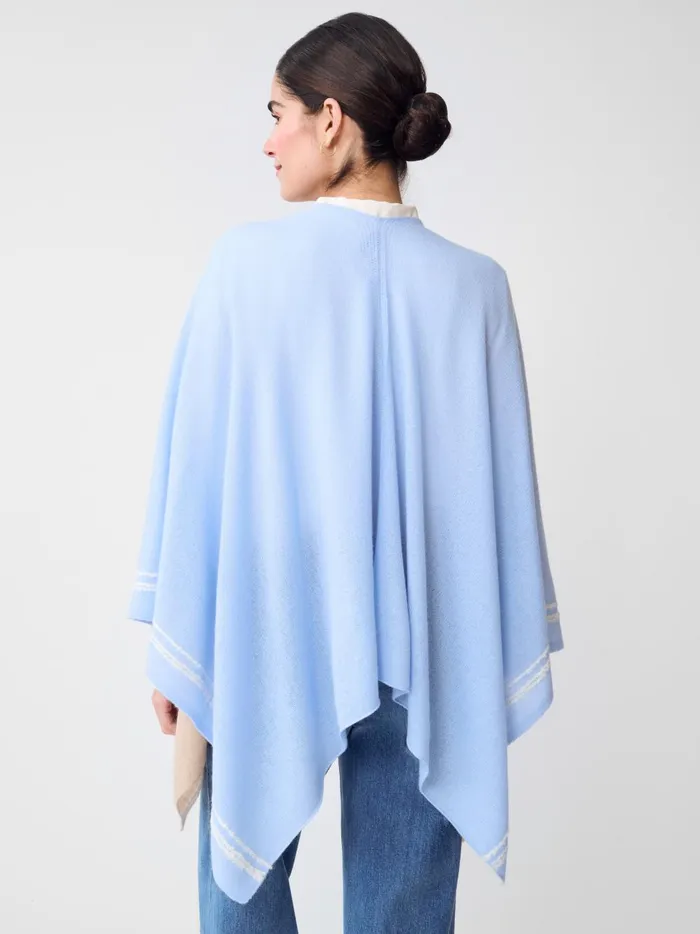 JMclaughlin Saara Cashmere Wrap In Color Block Chambraylight Camel Women Jackets and Outerwear JMclaughlin Saara Cashmere Wrap In Color Block Chambraylight Camel Women Jackets and Outerwear