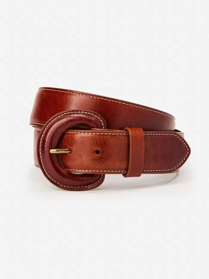JMclaughlin Sedona Leather Belt Dark Vachetta Women Belts