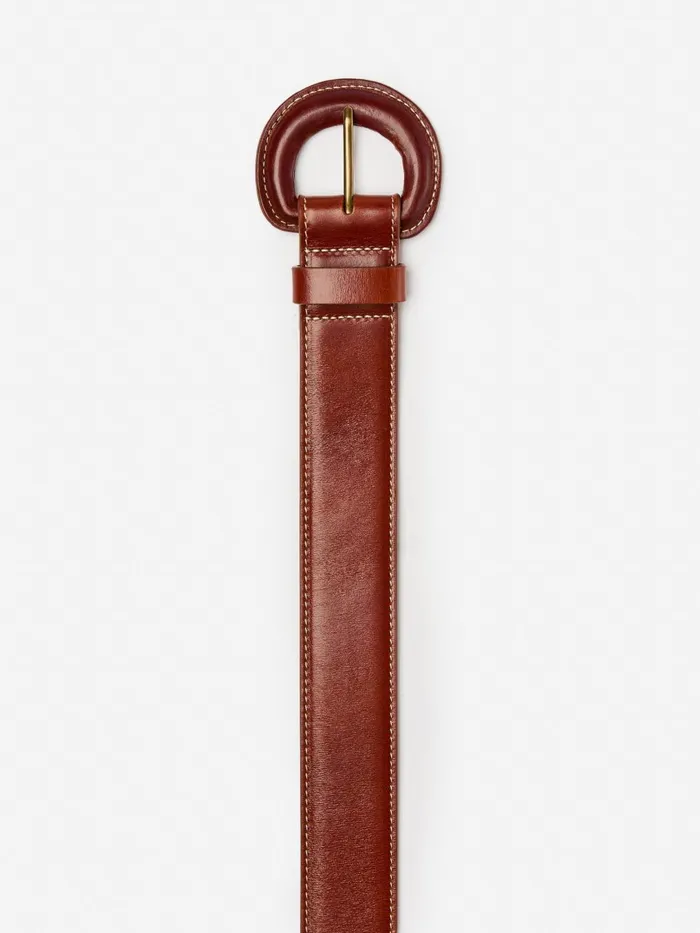 JMclaughlin Sedona Leather Belt Dark Vachetta Women Belts