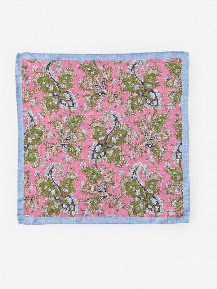 JMclaughlin Silk Pocket Square In Floral Greenmulti Men Pocket Squares JMclaughlin Silk Pocket Square In Floral Greenmulti Men Pocket Squares