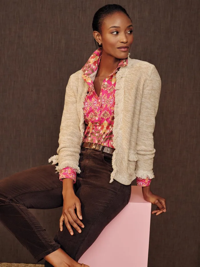 JMclaughlin Simone Cardigan Tanoff White Women Sweaters
