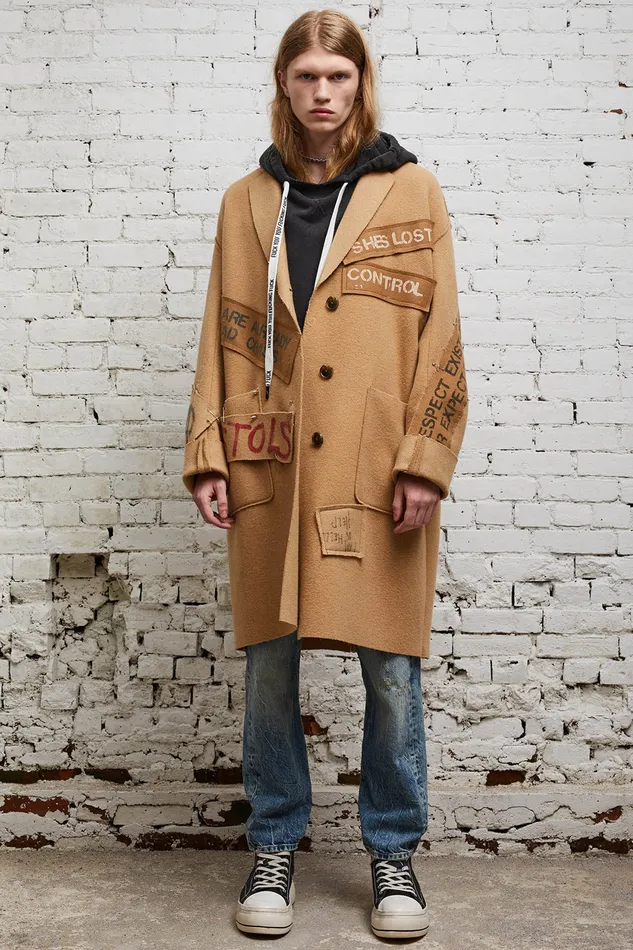 Jackets and Coats Graffiti Coat 8211 Camel R13 Men