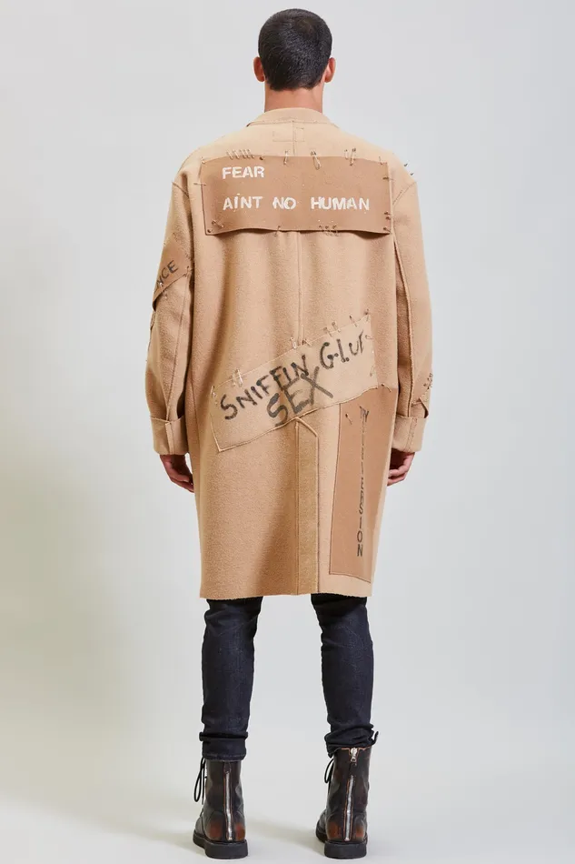Jackets and Coats Graffiti Coat 8211 Camel R13 Men