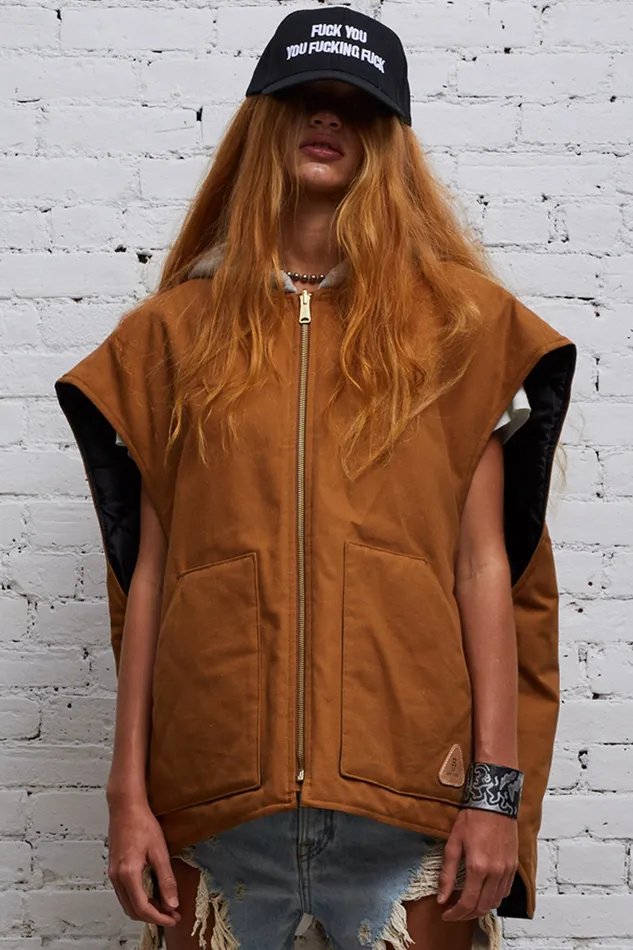 Jackets and Coats Oversized Workwear Vest 8211 Tan 8211 R13 Women