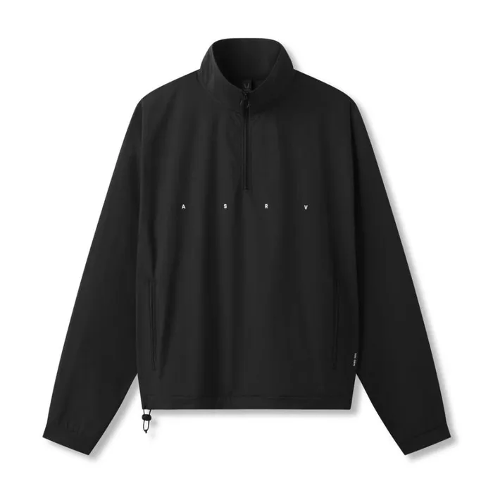 Jackets and Outerwear Men ASRV Ripstop Quarter Zip Jacket Black